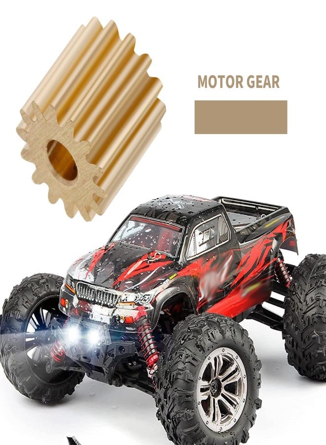 SING F LTD 2PCS Hardware Motor Gear Metal Motor Gear High Speed Brushless Car Accessories Compatible with Xinlehong Q901 Q902 Q903 1/16 Remote Control Car - Image 2